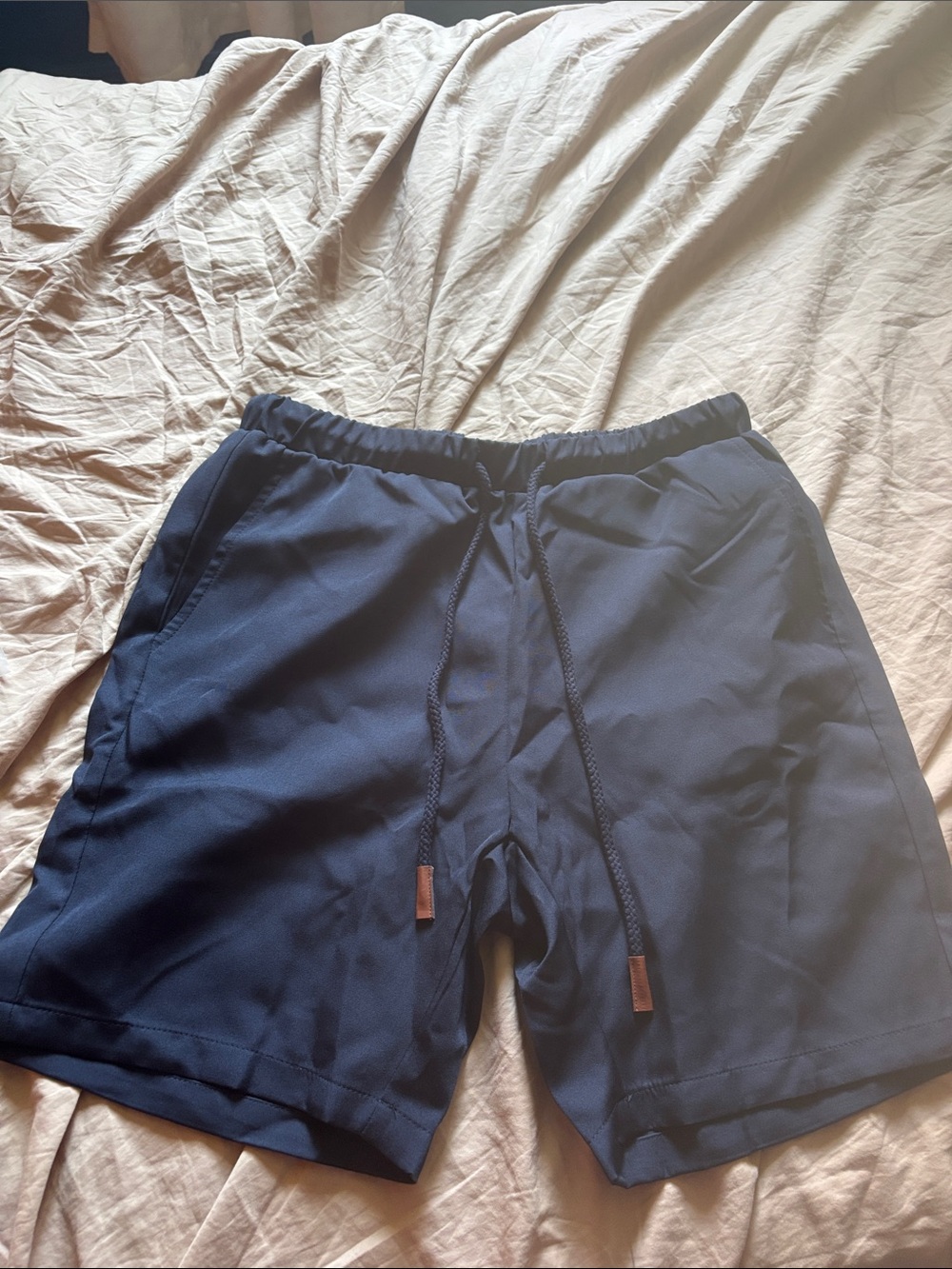 SHEIN Navy Blue Athletic Drawstring Shorts